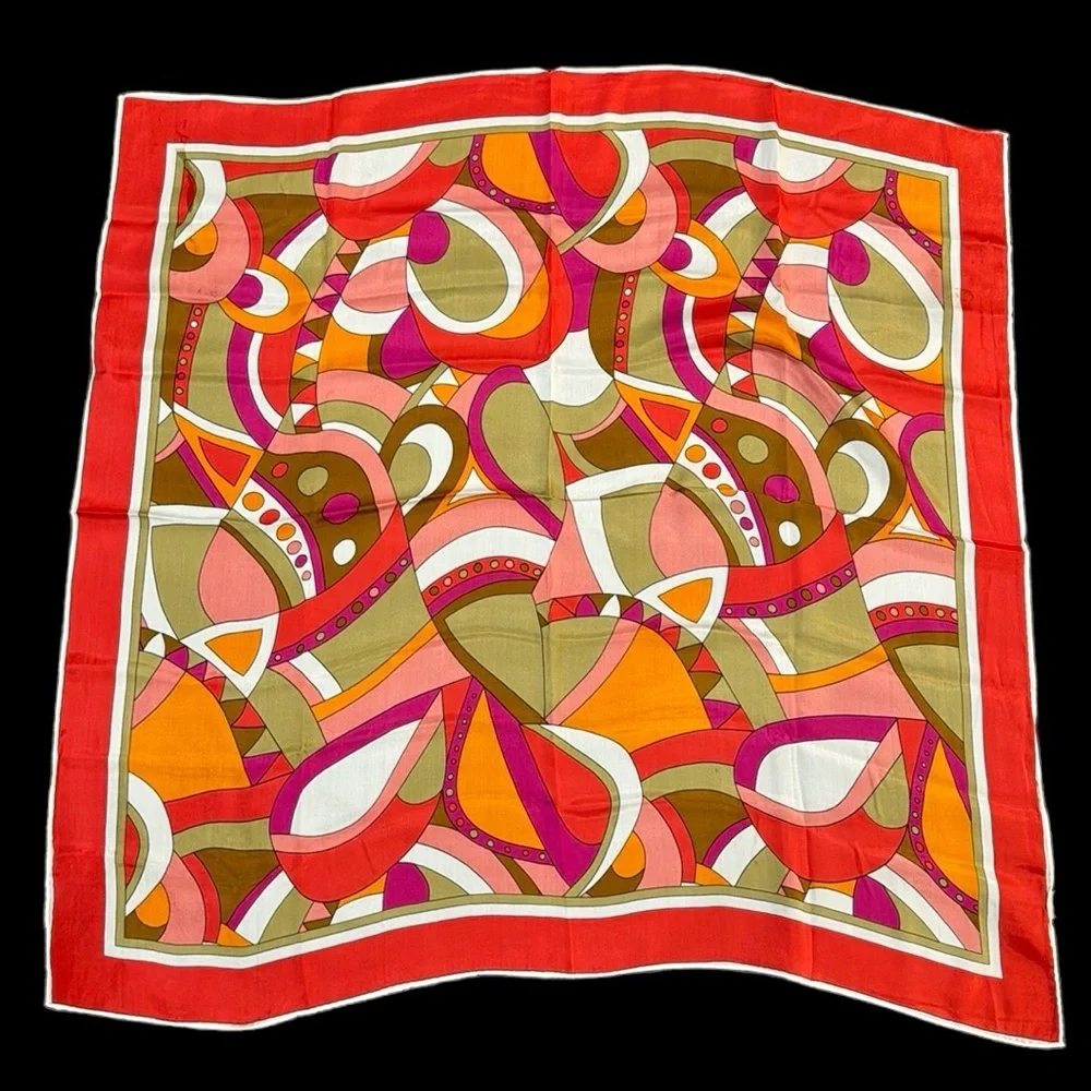 Vintage Baar & Beard Silk Abstract Scarf